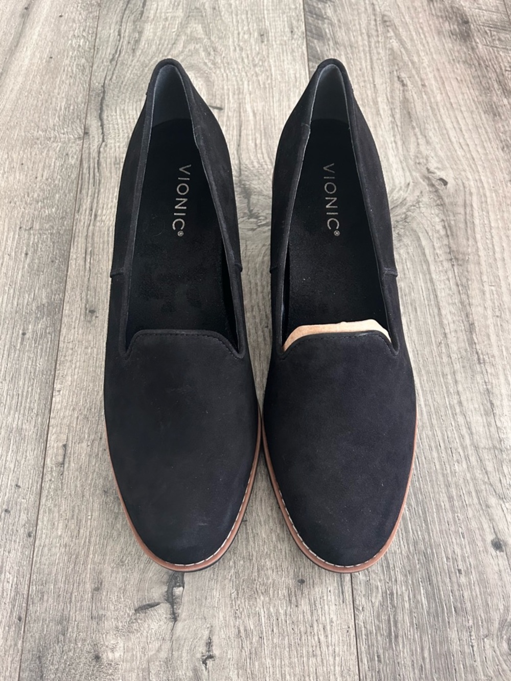 Vionic Willa Black Suede Wedge Shoes Size 10 NWOT - Picture 2 of 11